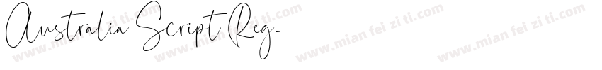 Australia Script Reg字体转换